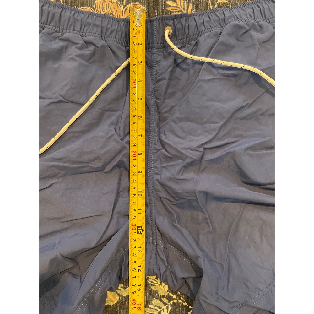 Nautica Mens Navy Blue‎ Mesh Lined Swim Trunks Shorts Large Embroidered Logo - Picture 9 of 11